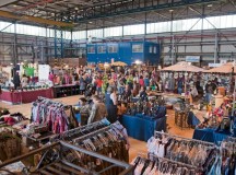 Ramstein Welfare Bazaar patrons browse through European items Sept. 13.
