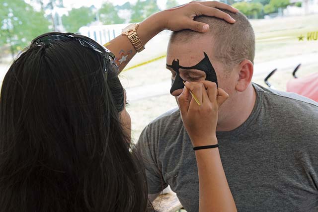 Photo by Senior Airman Timothy MooreStaff Sgt. Nathan Brownheim, 86th Security Forces Squadron, has his face painted.