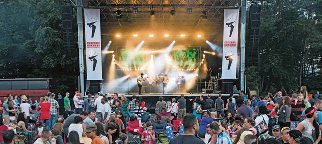 Photo by Senior Airman Jonathan StefankoA Dave Matthews tribute band plays during “The Rockin’ 4th” celebration July 4 on Ramstein.