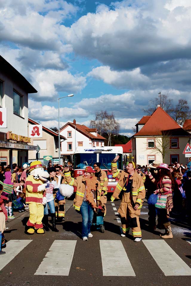 Photo by Senior Airman Jose L. LeonFirefighters from Ramstein Air Base march in the annual Fasching parade March 4 in Ramstein-Miesenbach.