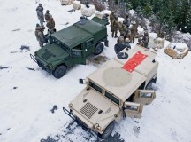 Photo by Senior Airman Jonathan StefankoAirmen with the 435th Air Ground Operations Wing undergo a simulated live-fire exercise Feb. 5 in Grafenwöhr, Germany. The 435th AGOW establishes expeditionary airfield operations and communications and provides theater-wide combat support and training.