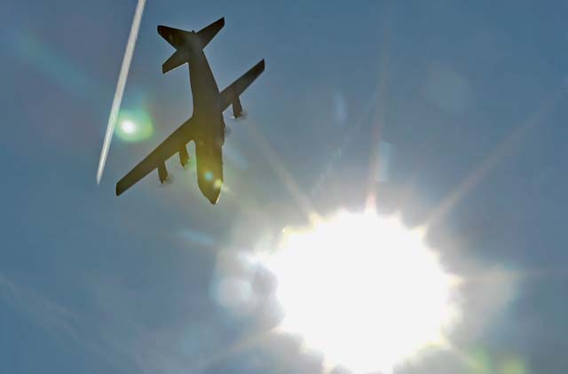 Photo by Airman 1st Class Jordan CastelanInto the blueA C-130J Super Hercules banks left over Ramstein Aug. 29. The C-130J Super Hercules primarily performs the tactical portion of the airlift mission, fulfilling a wide range of operational missions in both peace and war situations.