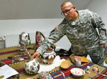 Local Soldier shows battalion Pueblo culture
