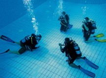Course students learn the basics of scuba diving at the Ramstein Aquatic Center.