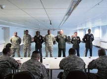 Photo courtesy of the U.S. Army

Competitors, alongside their sponsors, stand in front of the 409th Contracting Support Brigade NCO of the Year board held March 19 to 21 in Grafenwöhr, Germany.