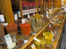 A spice shop in the market in Nice, France.