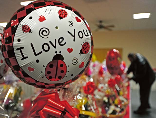 Gift baskets for children and adults of all ages are offered at the Cupid’s Valentine Gift Shop Feb. 5 on Ramstein.