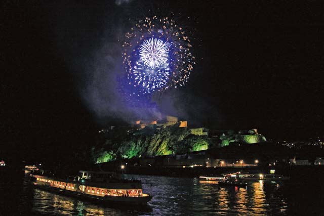 Courtesy photo About 70 ships travel downstream from Spay to Koblenz giving passengers the chance to see illuminated buildings and various fireworks displays Saturday night.