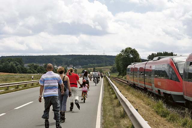 Courtesy photo Skaters and bikers can enjoy the car-free route between Kaiserslautern and Lauterecken Sunday.