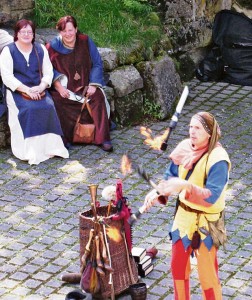 Courtesy photo Jugglers, musicians, knights, craftsmen and vendors lure visitors to the medieval fest on Falkenstein Castle Saturday and Sunday.
