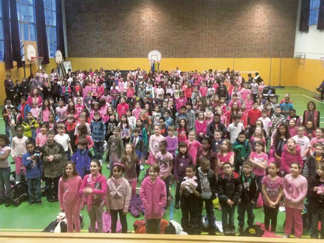 Photo by Xavier FloresVogelweh Elementary School students wear pink to school to show their unity and stand up against bullies. The color pink is based on a campaign started by two seniors who stood up for a freshman student being bullied for wearing a pink shirt.