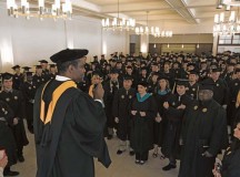 Courtesy photoThe largest military-affiliated graduating class overseas gathers for their commencement ceremony May 3 in Kaiserslautern. The 62nd annual University of Maryland University College Europe commencement ceremony proudly hosted 200 graduates from military communities throughout Europe, as well as about 800 guests and visitors from around the world.