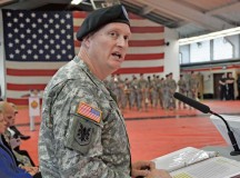 Col. Bryan DeCoster, U.S. Army Garrison Rheinland-Pfalz commander, speaks of the unit’s increased role in supporting dozens of Army posts from Pirmasens and Miesau to Baumholder and Germersheim.