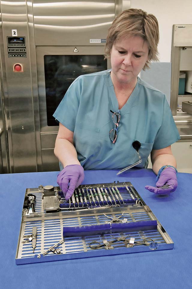 Nicole Flasche, 86th Dental Squadron technician, sanitizes dental instruments used for many procedures. Flasche is part of the 86th Dental Squadron, which was recognized for excellence in a recent inspection. 
