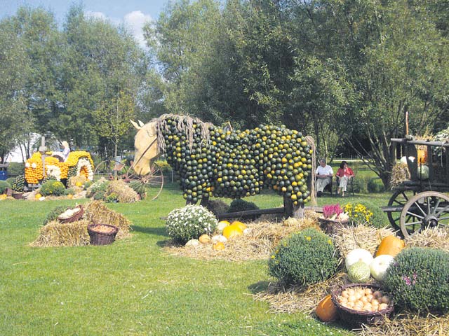 The pumpkin festival features life-size figures and scenes set up in Neumühlepark at the Kaiserslautern Gartenschau Sunday through Oct. 31.