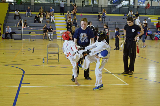 Courtesy photoGabriel Wrye, an orange belt in Karate, competes in the 13th annual U.S. Air Forces in Europe Martial Arts Tournament at the Ramstein Southside Gym. Gabriel has been taking Karate Tech International lessons for the past nine months at Master Jorge Ordonio’s studio in Landstuhl. During the competition, Gabriel fared well in the sparring portion, closing out the final match with a 3-0 victory. Gabriel has been invited by and will be competing with Team USA in the World Championships Aug. 9 to 11 in Dublin, Ireland.