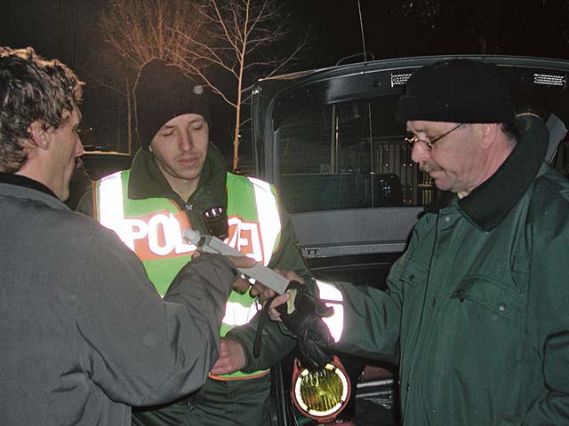 Courtesy photoDuring Fasching season, German Polizei conduct an increased number of traffic controls and DUI checks.
