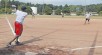 Lt. Col. Keithen Washington (left), 86th Force Support Squadron commander, hits the ball during the Chiefs versus Eagles softball game Monday on Ramstein. Colonels and chiefs from around the KMC participated in the third annual softball game.