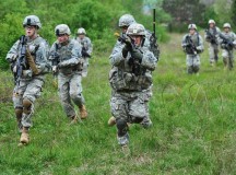 Paratroopers with 2nd Battalion, 503rd Infantry Regiment, 173rd Infantry Brigade Combat Team (Airborne) conduct company-level training April 8 near Osoppo, Italy, in preparation for future exercises. “Sky Soldiers” of the 173rd will conduct simulated combat jump, ranges 
and tactical training alongside Romanian partners this November at the Babadag Training Area.