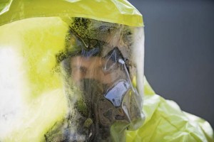 An Airman with the 115th Fighter Wing participates in Silver Flag. During Silver Flag, Airmen underwent field training and performed repairs after simulated base attacks.