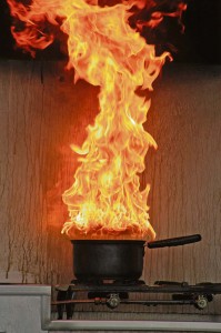 Courtesy photoNegligent cooking, such as pouring water on a grease fire, is the No. 1 cause of residential fires. 