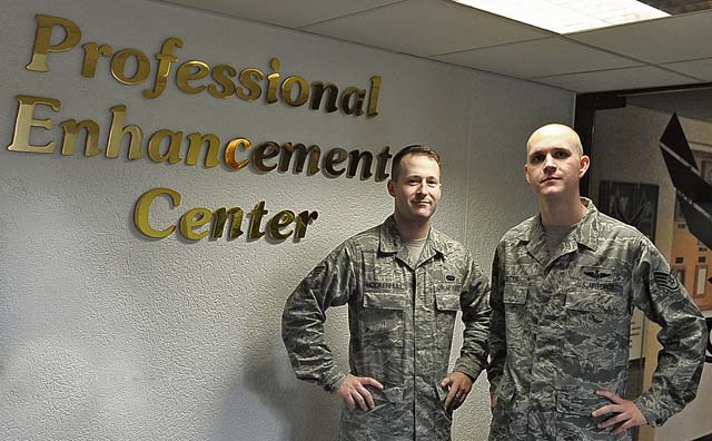 Staff Sgts. Robert Hockenhull and James Gettis, 86th Force Support Squadron First-Term Airman Center instructors, prepare Airmen for the operational Air Force. FTAC is an eight-day course giving Airmen the foundation for  beginning their career at Ramstein.