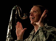 Staff Sgt. Chantelle Friedman, regional band clarinet player for the U.S. Air Forces in Europe and Air Forces Africa Band, gives feedback on how the clarinet section sounds during a rehearsal Oct. 30 on Ramstein. The USAFE Band travels throughout Europe, Africa and the Middle East, strengthening the reputation of the Air Force.
