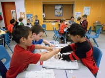Photo by Debra BrownMarshmallows, toothpicks, foilStudents in Debra Brown's after-school STEM club at Smith Elementary School engineer foil boats as well as marshmallow and toothpick structures.
