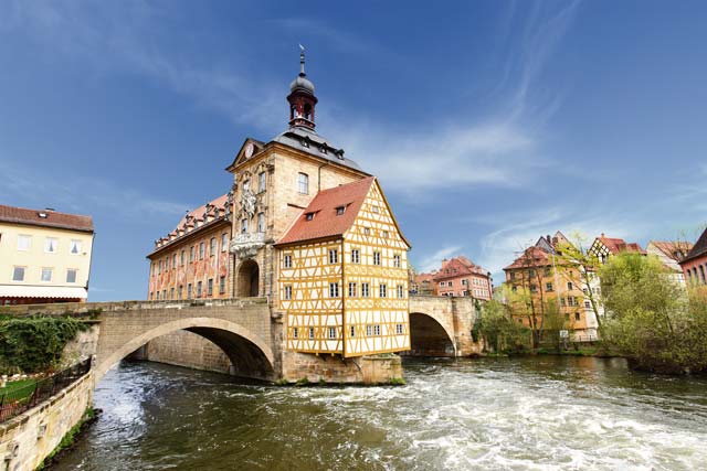 Courtesy photoBamberg, Germany, is known for its beautiful medieval- and baroque-era architecture, including its town hall located on a bridge over the River Regnitz.
