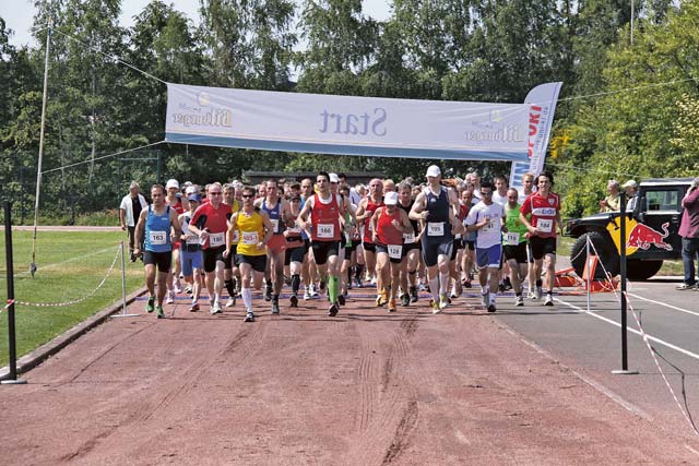 Courtesy photo Runners start the 28-kilometer forest run from the sports field of the technical university in Kaiserslautern to Diemerstein April 28, 2012. The second forest run will begin at noon Saturday.