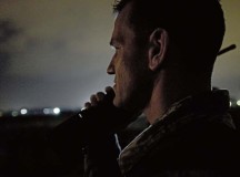 Master Sgt. David Hough, 435th Air Mobility Squadron contingency airfield manager, speaks to the crew of a C-130J Super Hercules as it approaches a runway Feb. 5 in Elefsis, Greece. The 435th Air Ground Operations Wing’s Contingency Response Group is implementing a new landing zone program that will allow members of CRG to prepare landing zone operations, from picking the location to actually providing limited air traffic control.