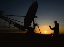 Photo by Staff Sgt. Armando A. Schwier-Morales
Senior Airman David Vogt, 1st Combat Communications Squadron radio frequency transmission technician, ensures proper connection for the 435th Air Ground Operations Wing March 16 at Campia Turzii, Romania. The 435th AGOW participated in Dacian 
Warhawk, which featured U.S. and Romanian airmen working side-by-side to establish a base and conduct ground and air operations with NATO 
partners.