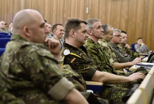 A group of enlisted leaders from six different nations’ air forces throughout Europe attend the KMC First Sergeant Council’s First Sergeant Symposium Feb. 26 at Einsiedlerhof. 