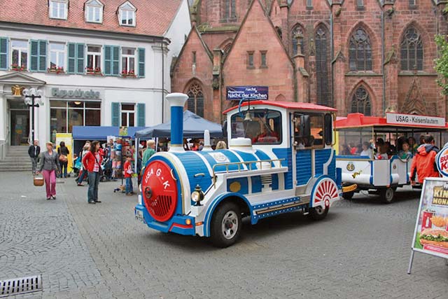 Courtesy photos A kiddie train takes children for rides throughout the streets of Kaiserslautern's city center during the children's fest on Saturday. 