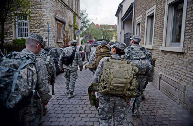 4th ASOG rucks with German reservists