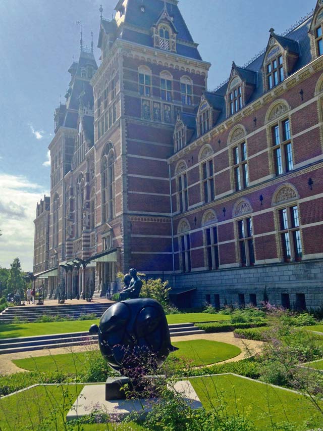 The Rijksmuseum which displays the history of the Netherlands.  