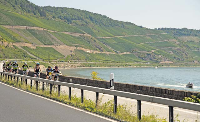 Cyclists from the KMC ride along the Rhine River in Germany as part of Cycle for STEM Aug. 2. The cyclists pedaled for three days and completed more than 150 miles to raise money for Science, Technology, Engineering and Mathematics programs.