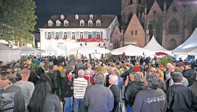 Courtesy photos Bands will perform on stage in front of Stiftskirche during Kaiserslautern’s Barbarossa fest Thursday through Sept. 5.