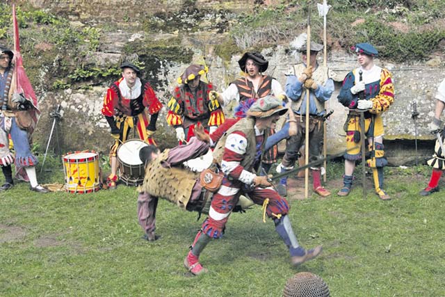 Courtesy photo Knights groups present show fights during the medieval fest on Gräfenstein Castle today through Sunday.