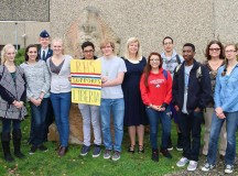 Photo by by Major Francis Obuseh
Suzanne Volke's class at Ramstein High School, poses together for a photo.