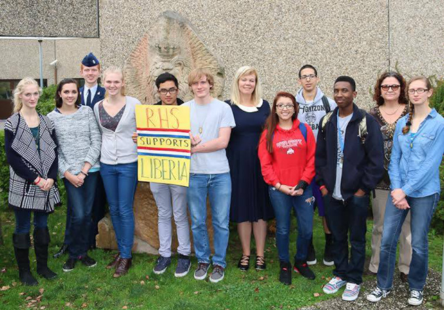 Photo by by Major Francis Obuseh Suzanne Volke's class at Ramstein High School, poses together for a photo. 