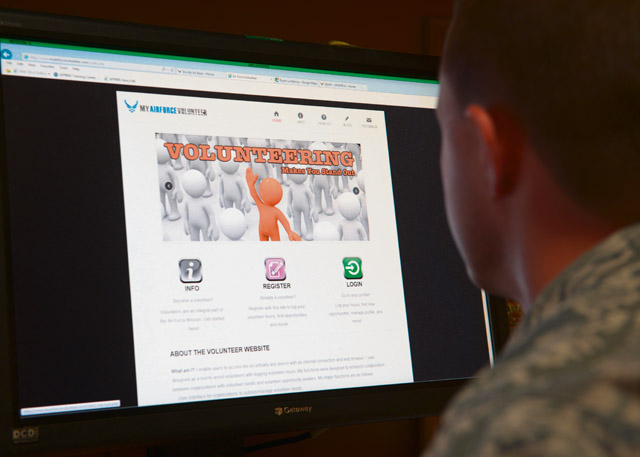 Photo by Senior Airman Krystal Ardrey U.S. Air Forces in Europe and Air Forces Africa has received approval from the Air Force Personnel Center and Air Staff to pilot a new volunteer program website before it goes live Air Force wide.