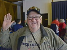 James Montgomery waves for the camera during the Retiree Appreciation Day event Oct. 13 on Ramstein. The event provided retirees an opportunity to connect with other veterans and current service members as they learn more about how the Air Force functions today.