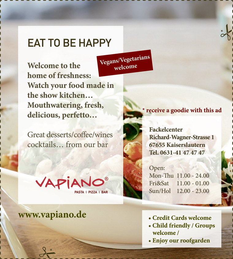 Vapiano Restaurant Christmas Shopping