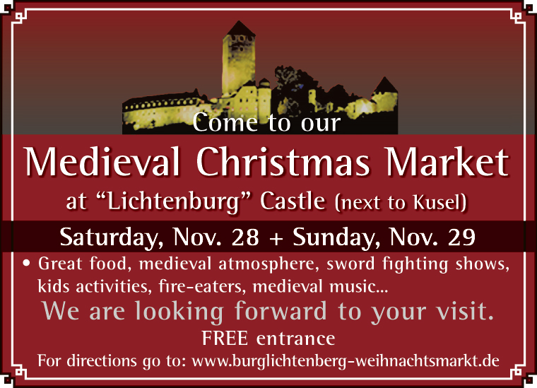Lichtenburg Medieval Christmas Market Shopping