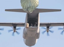A container delivery system airdrops from a C-130J Super Hercules assigned to the 37th Airlift Squadron Oct. 27 at Powidz Air Base, Poland. The drop was performed during Aviation Detachment 16-1, a flying training deployment that helps crews maintain their readiness and interoperability with NATO allies.