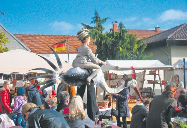 Courtesy photo Martin’s market in Erpolzheim Erpolzheim will hold its traditional Martin’s market from 10 a.m. to 8 p.m. Saturday and Sunday. The market is a cultural fest featuring artists, crafters, a small amusement park, food specialties, regional products, music and dance performances. Fire shows are scheduled for 6 p.m. Saturday and 5:30 p.m. Sunday. Erpolzheim is known for its fruit, asparagus and wine growing. It is located in the union community of Freinsheim, northeast of Bad Duerkheim. For more information, visit www.erpolzheimer-martinsmarkt.de.