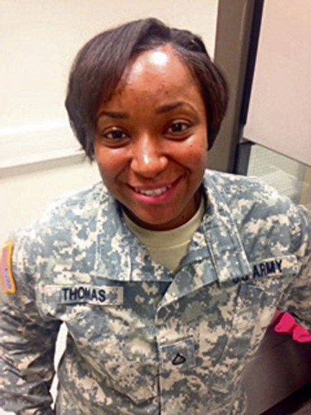 Pfc. Tess Thomas  “The holiday tradition I enjoyed most was my mother playing Luther Vandross’ Christmas album after Thanksgiving. It never failed, the day after Thanksgiving Luther Vandross or some other old school soul (or) R&B Christmas albums could be heard throughout the house.”