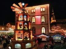 Courtesy photo
Medieval Christmas market in St. Wendel
Sankt Wendel holds its Christmas market combined with a medieval market Saturday to Dec. 13. Opening hours are 11 a.m. to 8 p.m. each day. A 12-meter-tall Christmas pyramid, life-sized nutcrackers, a miniature village with 200 dwarfs, a big nativity scene and tobbogan run are available. More than 140 little decorated Christmas booths offer arts and crafts, gift ideas and regional culinary specialties. A medieval market features vendors in historical costumes and craftsmen such as basket makers, lantern makers, blacksmiths, potters, turners and soap makers. Jugglers, dancers, singers, musicians and fire-eaters entertain in the streets and on stage. Sankt Wendel is north of Neunkirchen. Parking is available in City-Garage 6:30 a.m. to 10 p.m. weekdays and 11 a.m. to 10 p.m. Sundays. For more information, visit www.sanktwendel.de.