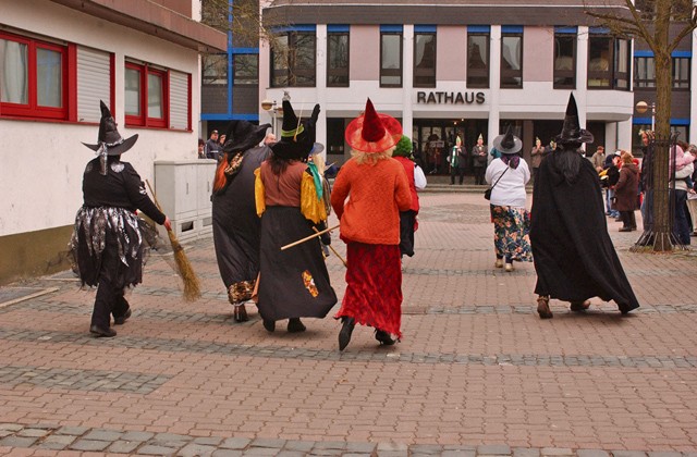 U.S. Air Force photo Old women and witches storm the “Rathaus,” or “town hall,” in Ramstein-Miesenbach at 11:11 a.m. on “Altweiberfasching,” which literally translates to “old women’s Fasching.”